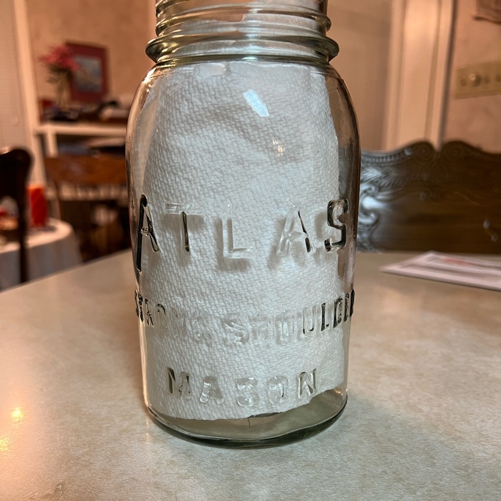 Atlas Strong Shoulder Mason Jar (free shipping)